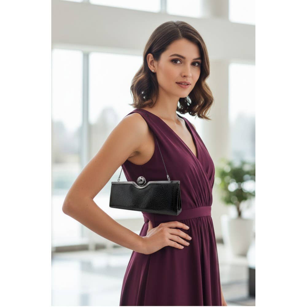 Noir Frame Evening Bag