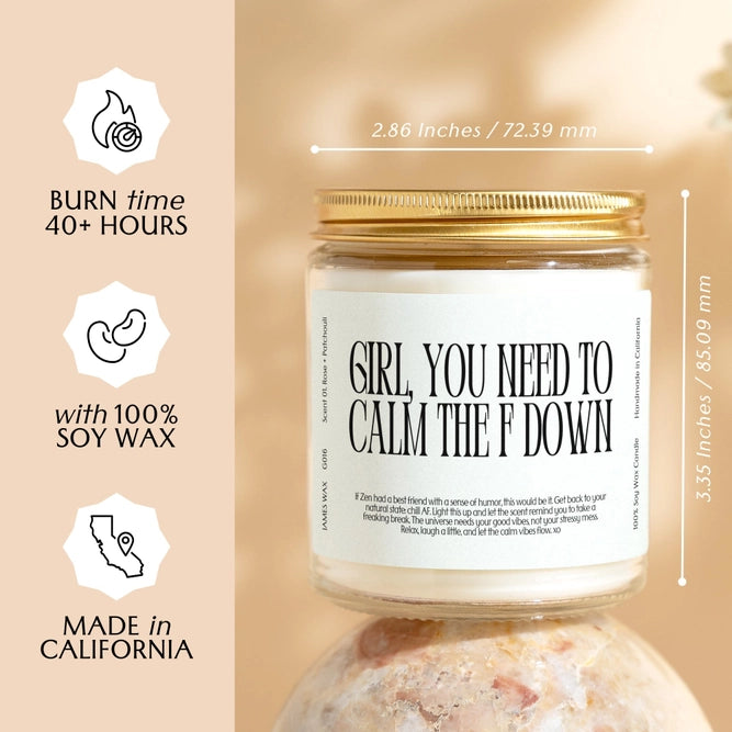 Relaxation Stress Relief Girl, You Need To Calm the F Down Candle