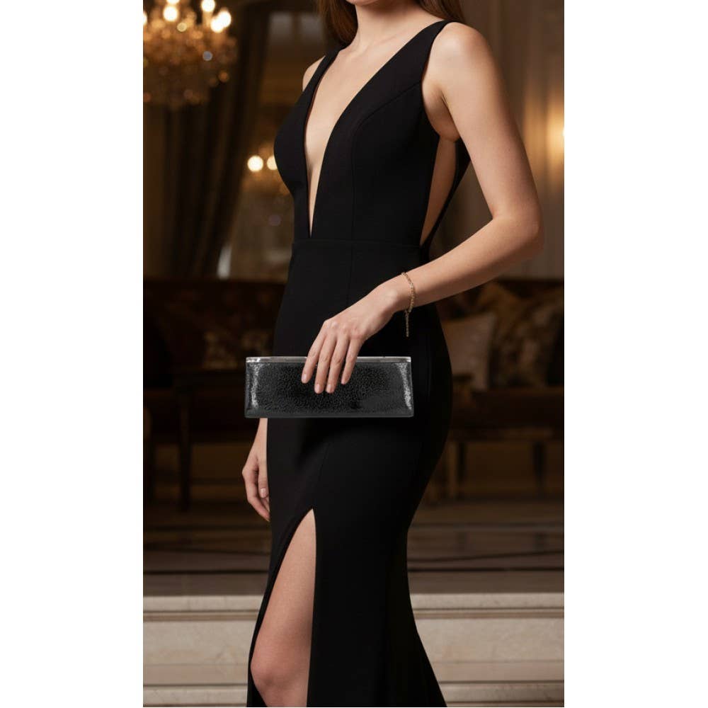 Noir Frame Evening Bag