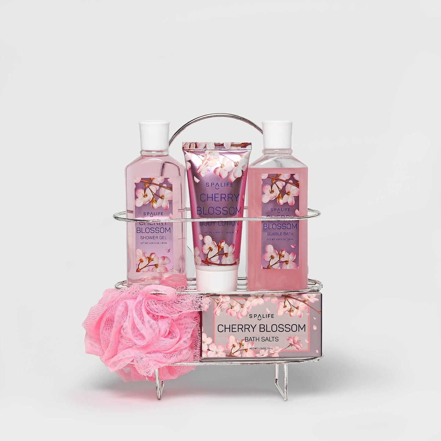 Cherry Blossom Shower Caddy Gift Set - 5 Pc
